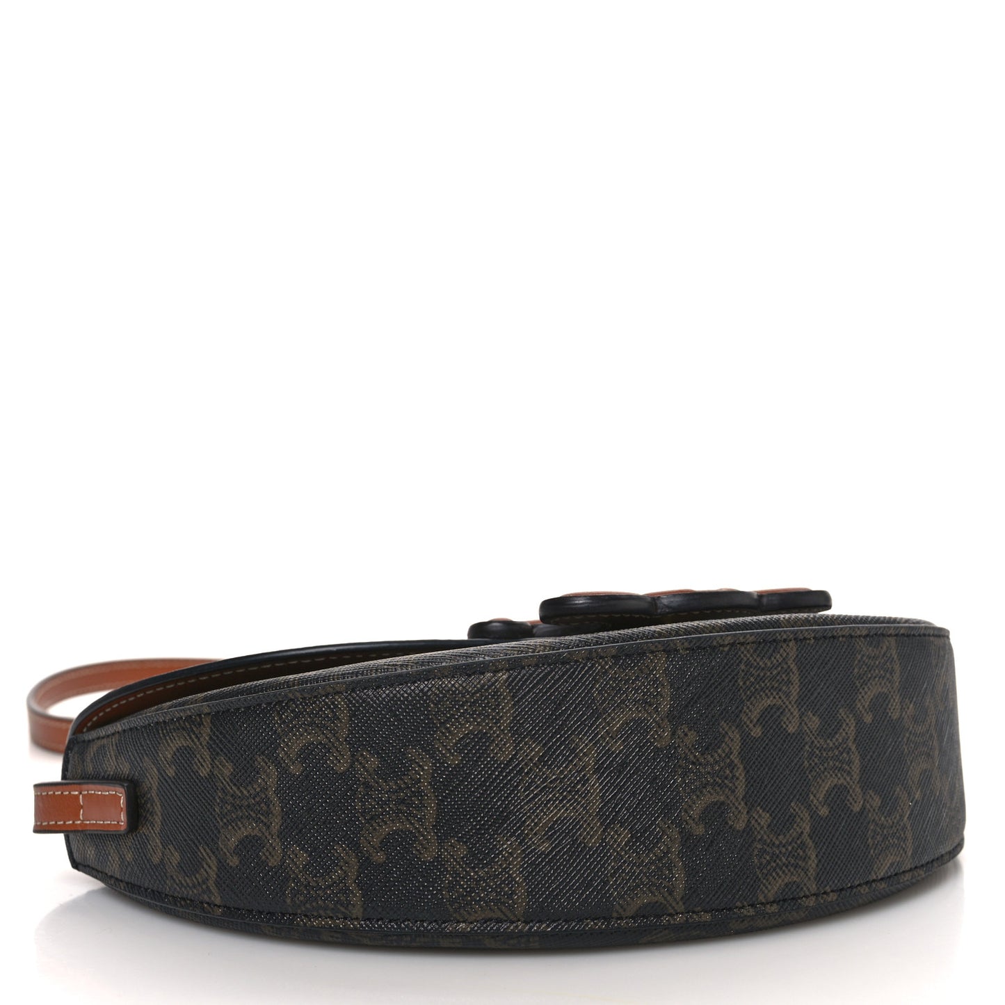 Calfskin Triomphe Canvas Besace Tan