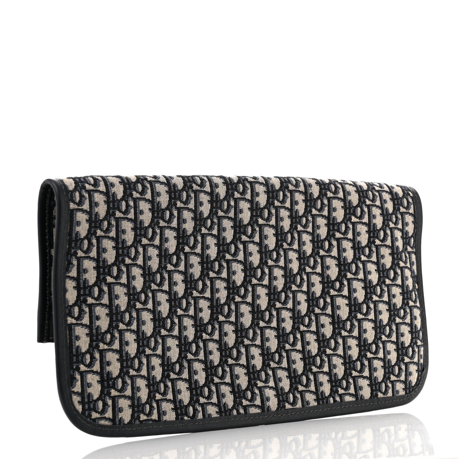 Christian Dior Oblique Fold Over Clutch Blue 3 of 7