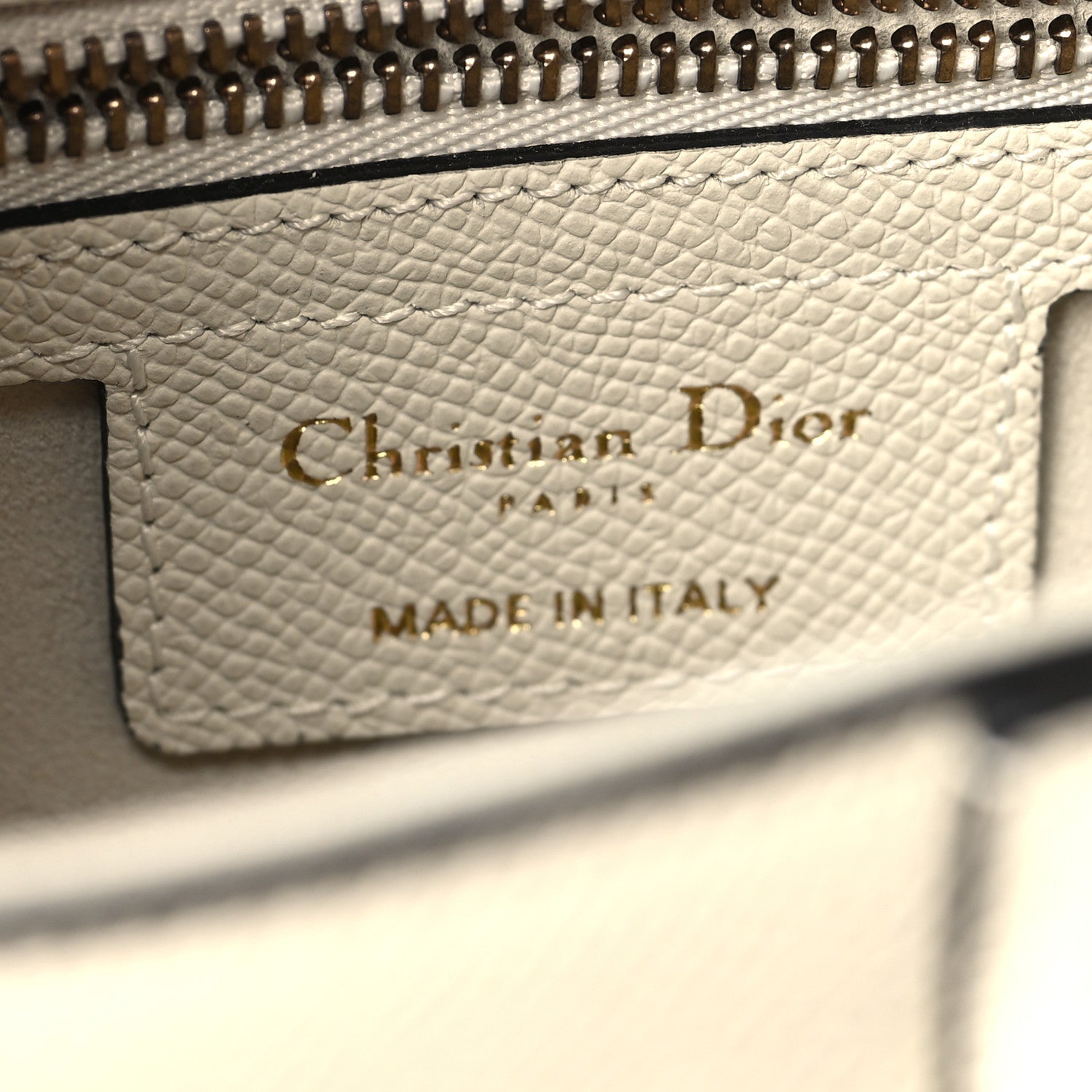Christian Dior Grained Calfskin Saddle Bag With Strap Latte 6 of 10