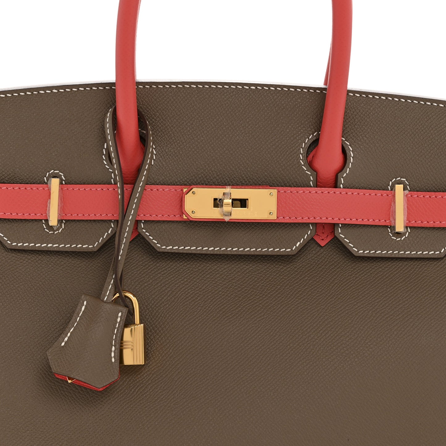 Epsom Horseshoe Birkin 30 Etoupe Rose Jaipur