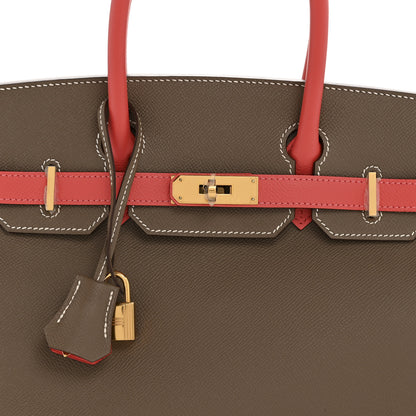 Hermes Epsom Horseshoe Birkin 30 Etoupe Rose Jaipur 8 of 10