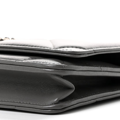Chanel Lambskin Quilted Chanel 19 Wallet On Chain WOC Grey 11 of 12