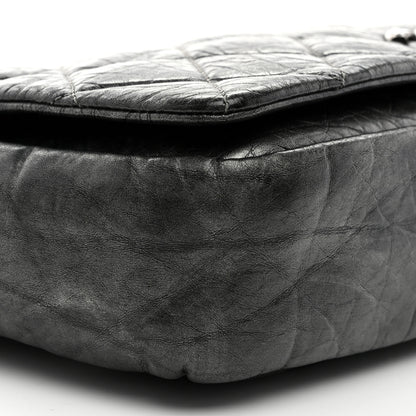 Chanel Aged Calfskin Quilted Medium Pondichery Flap Dark Grey 9 of 10