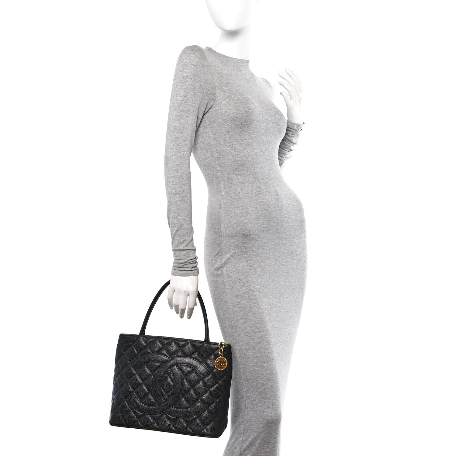 Chanel Caviar Quilted Medallion Tote Black 2 of 11