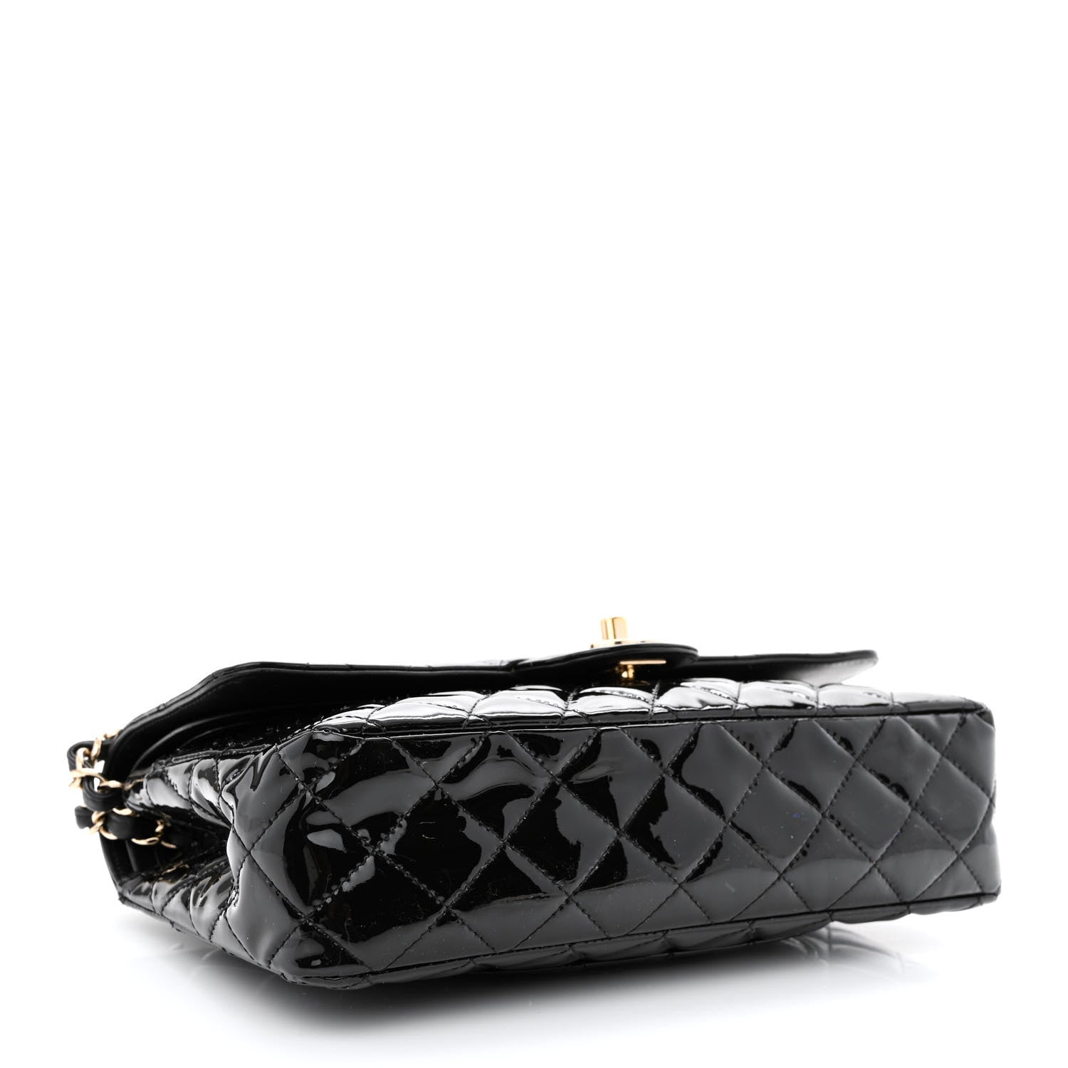 Chanel Patent Quilted Medium Double Flap Black 4 of 15