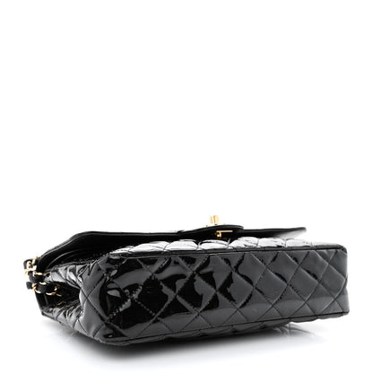 Chanel Patent Quilted Medium Double Flap Black 4 of 15