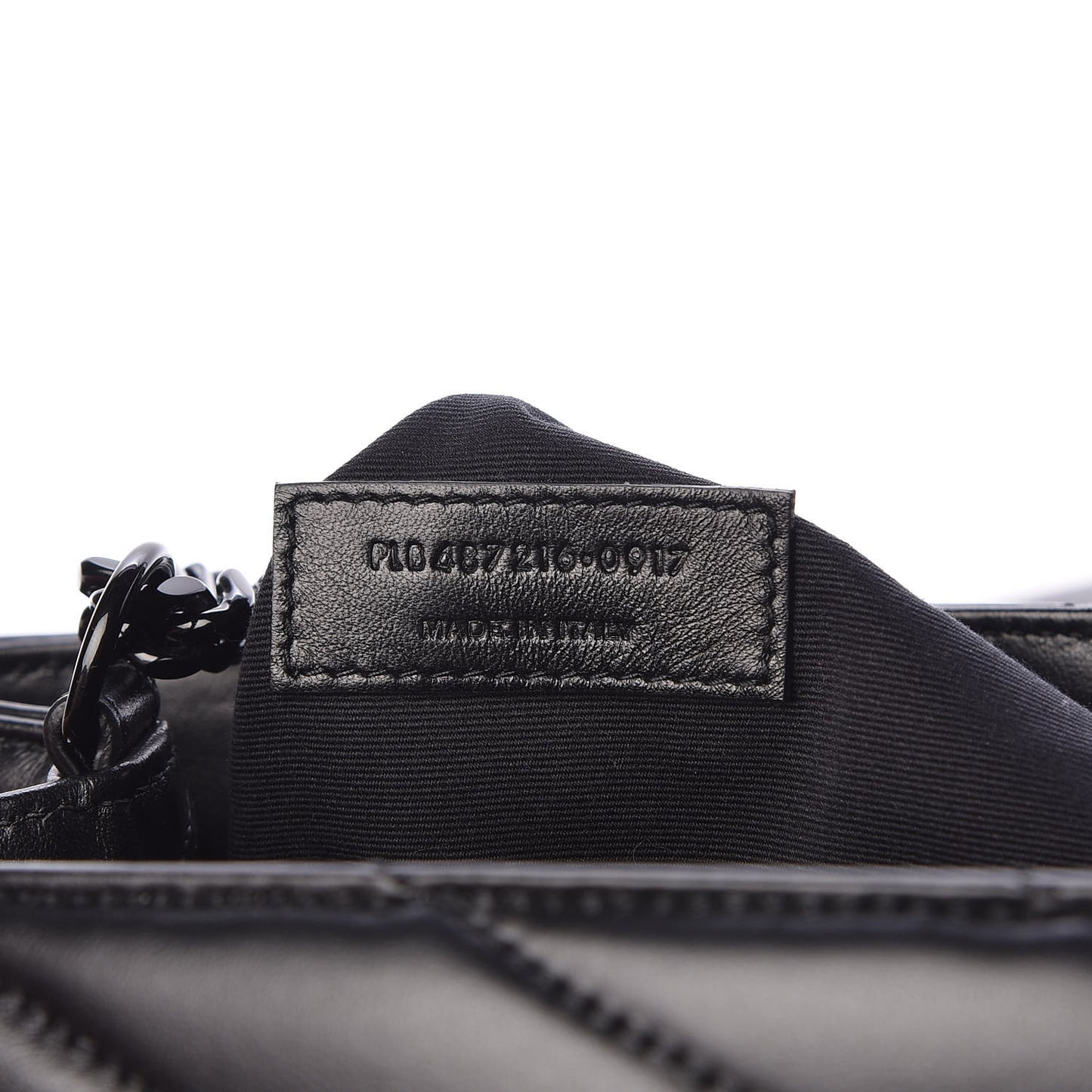 Calfskin Y Quilted Monogram Medium Loulou Chain Satchel Black