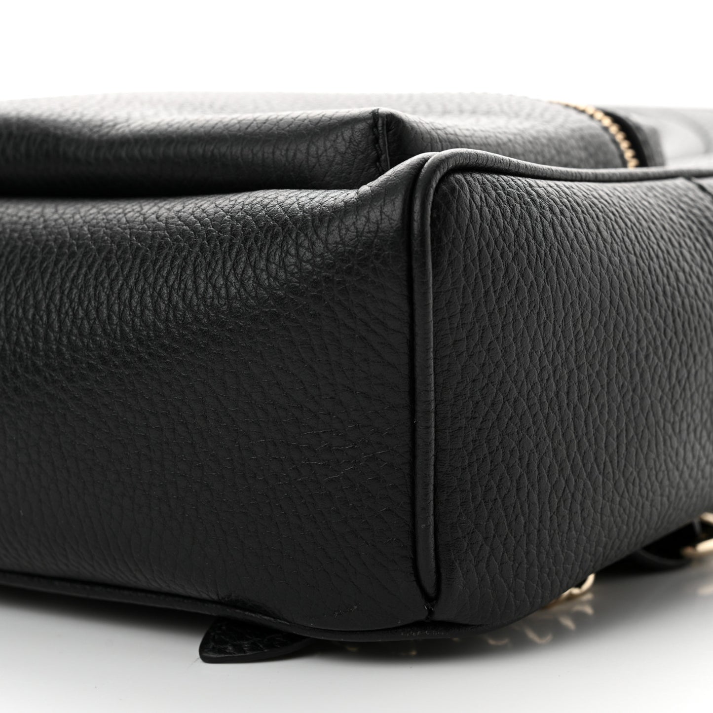 Pebbled Calfskin Soho Chain Backpack Black