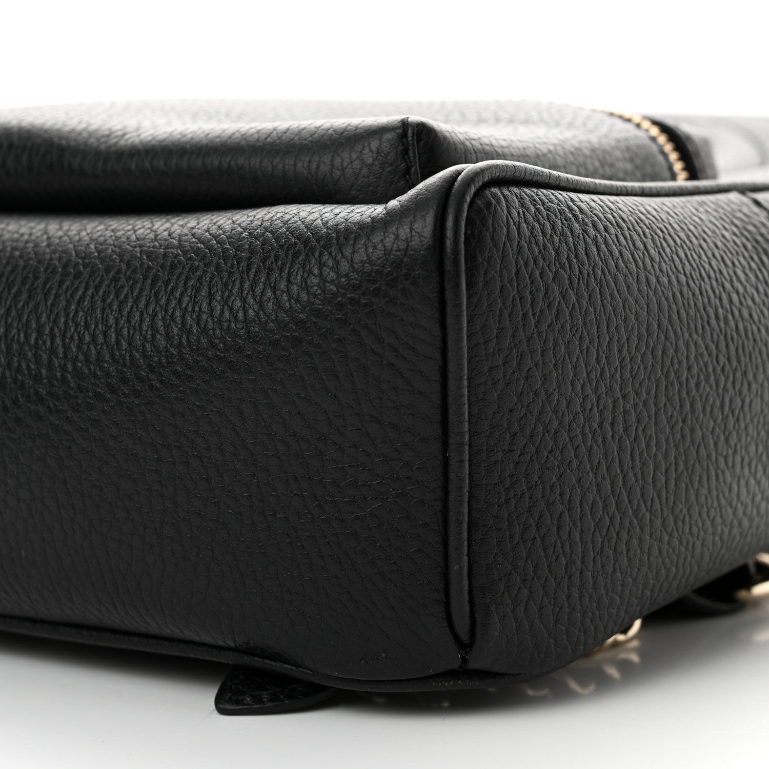 Gucci Pebbled Calfskin Soho Chain Backpack Black 10 of 13