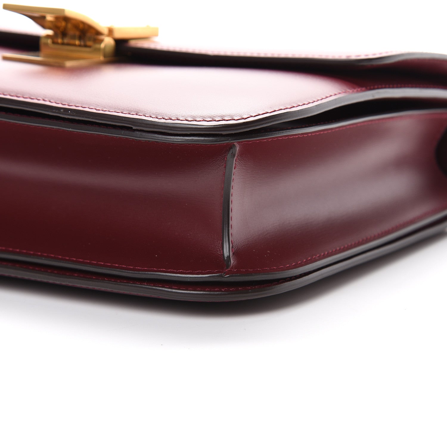 Celine Box Calfskin Medium Classic Box Flap Bag Burgundy 10 of 11