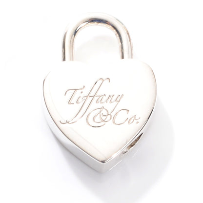 Tiffany Sterling Silver Notes Heart Lock Charm 1 of 5
