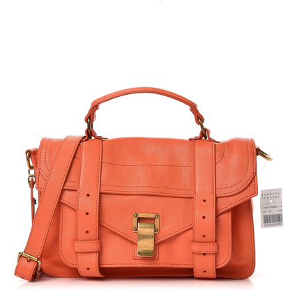 Proenza Schouler Lambskin Tiny PS1 Satchel Grapefruit 1 of 10