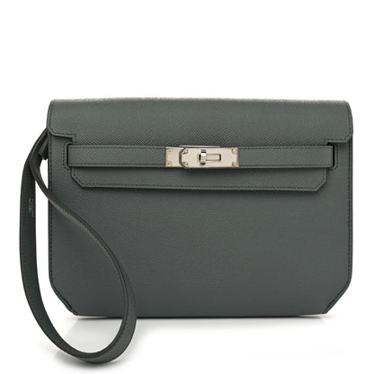 Hermes Epsom Kelly Depeches 25 Pouch Vert Amande 1 of 11