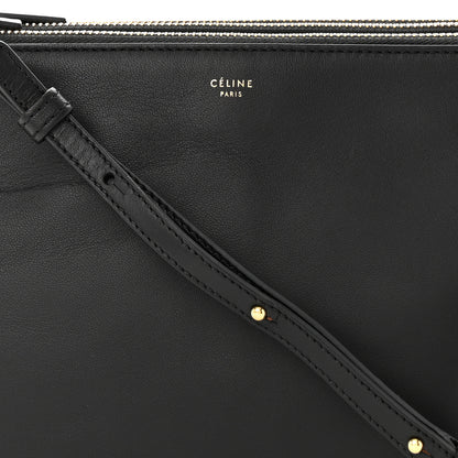 Celine Lambskin Large Trio Crossbody Bag Black 7 of 9