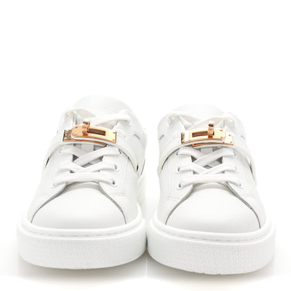 Hermes Epsom Calfskin Day Sneakers 37.5 White 3 of 11