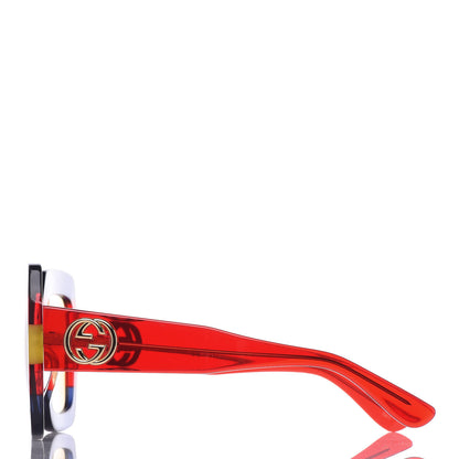 Gucci Square Frame GG0178S Sunglasses Blue Red Yellow 2 of 7