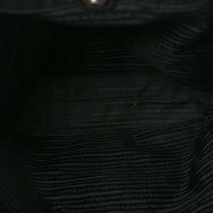 Prada Tessuto Nylon Soft Calfskin Tote Black 5 of 11
