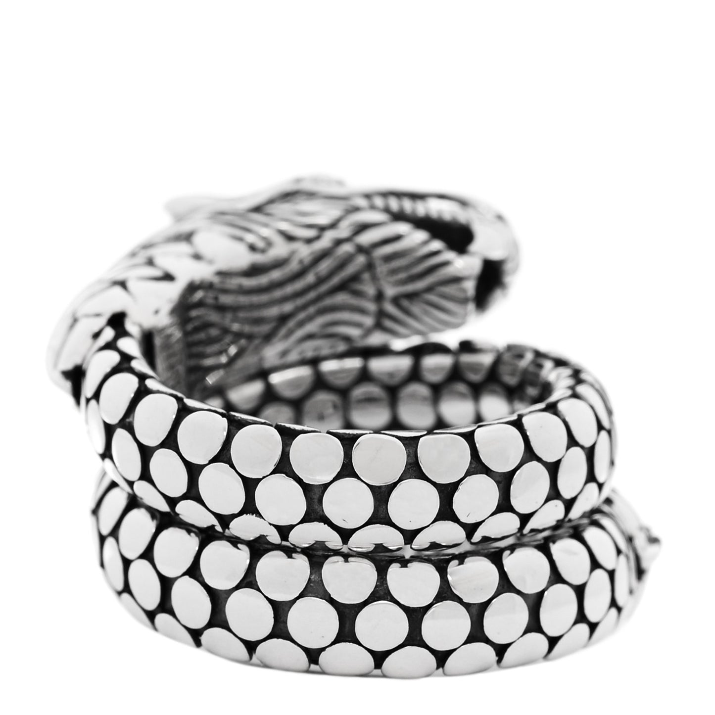 Sterling Silver Legends Naga Dragon Coil Ring 54 7