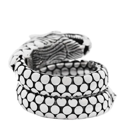 John Hardy Sterling Silver Legends Naga Dragon Coil Ring 54 7 4 of 6
