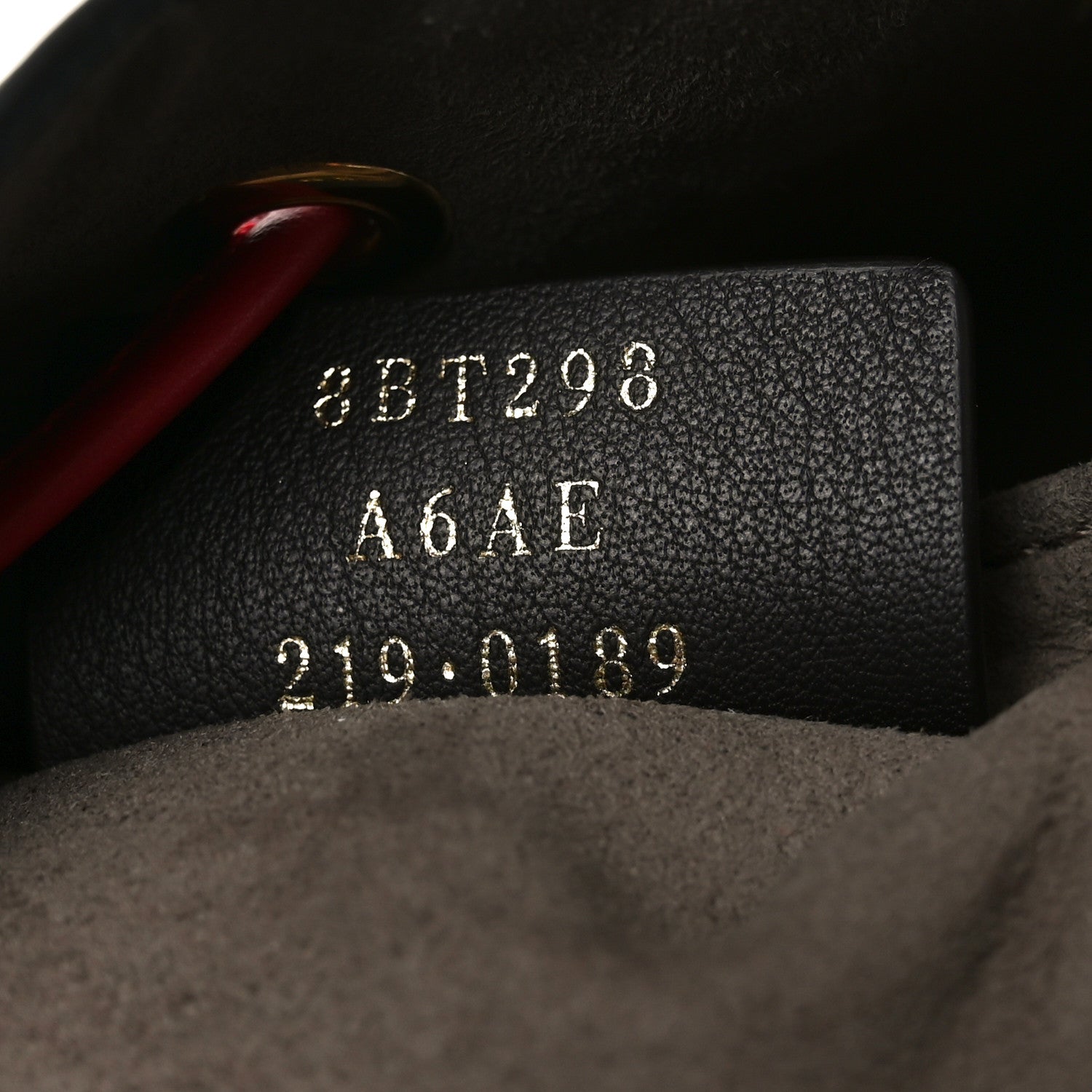Fendi Vitello Grace F is Fendi Bi-Color FF 1974 Embossed Grande Mon Tresor Bucket Bag Maya Black Fragola 7 of 10