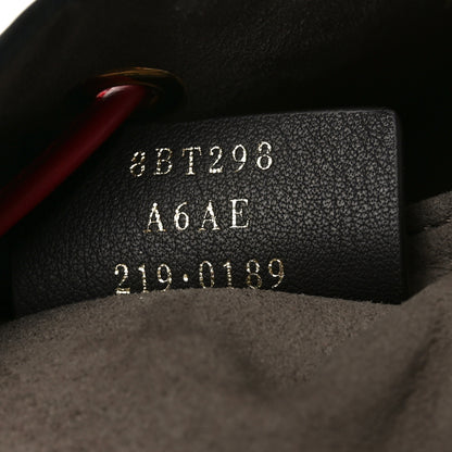 Fendi Vitello Grace F is Fendi Bi-Color FF 1974 Embossed Grande Mon Tresor Bucket Bag Maya Black Fragola 7 of 10