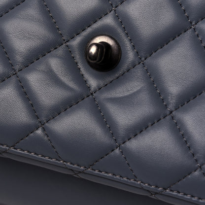 Chanel Lambskin Quilted Hobo Blue 32 of 32