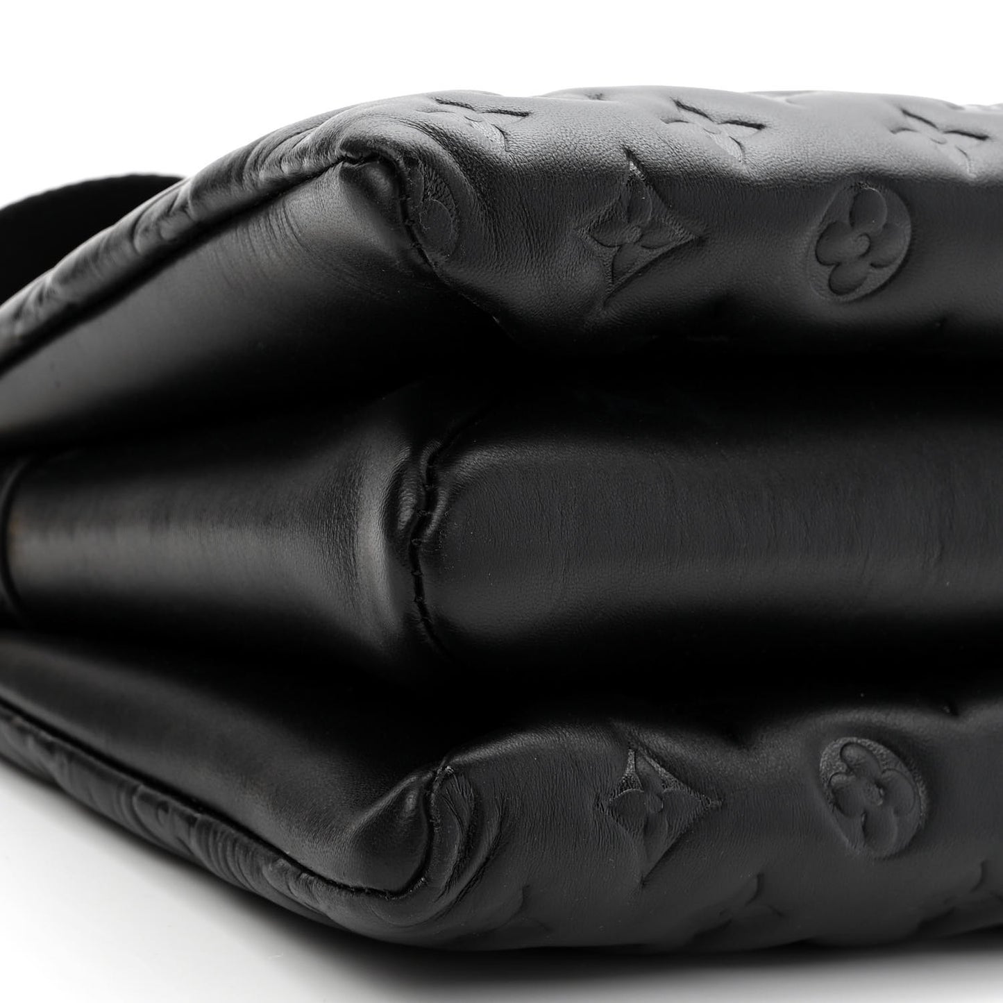 Lambskin Embossed Monogram Coussin PM Black
