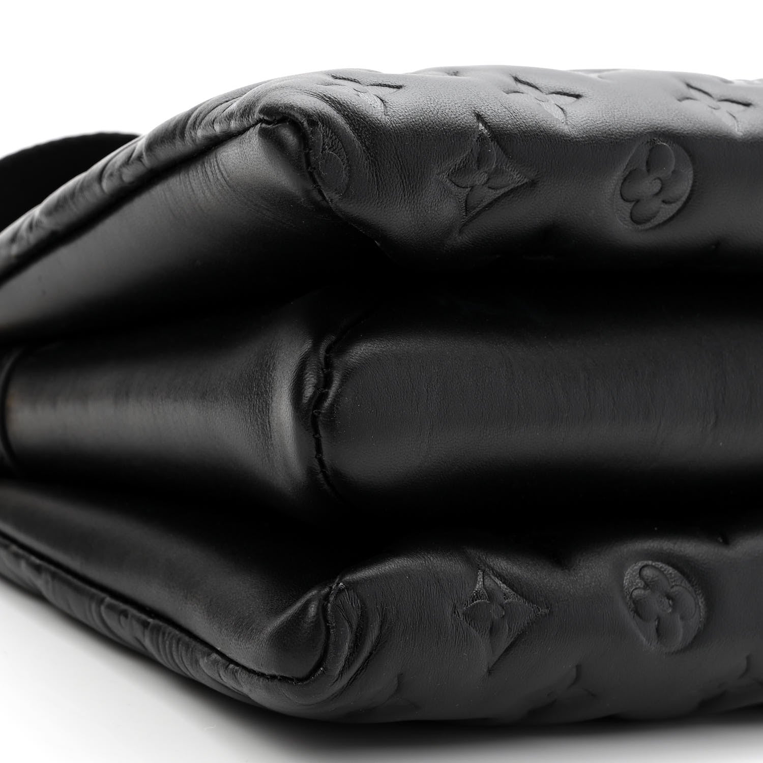 Louis Vuitton Lambskin Embossed Monogram Coussin PM Black 8 of 9