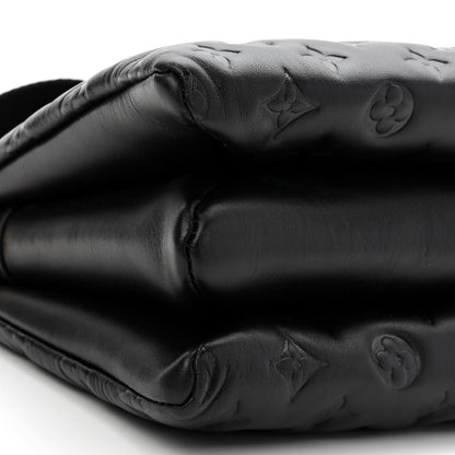 Louis Vuitton Lambskin Embossed Monogram Coussin PM Black 8 of 9