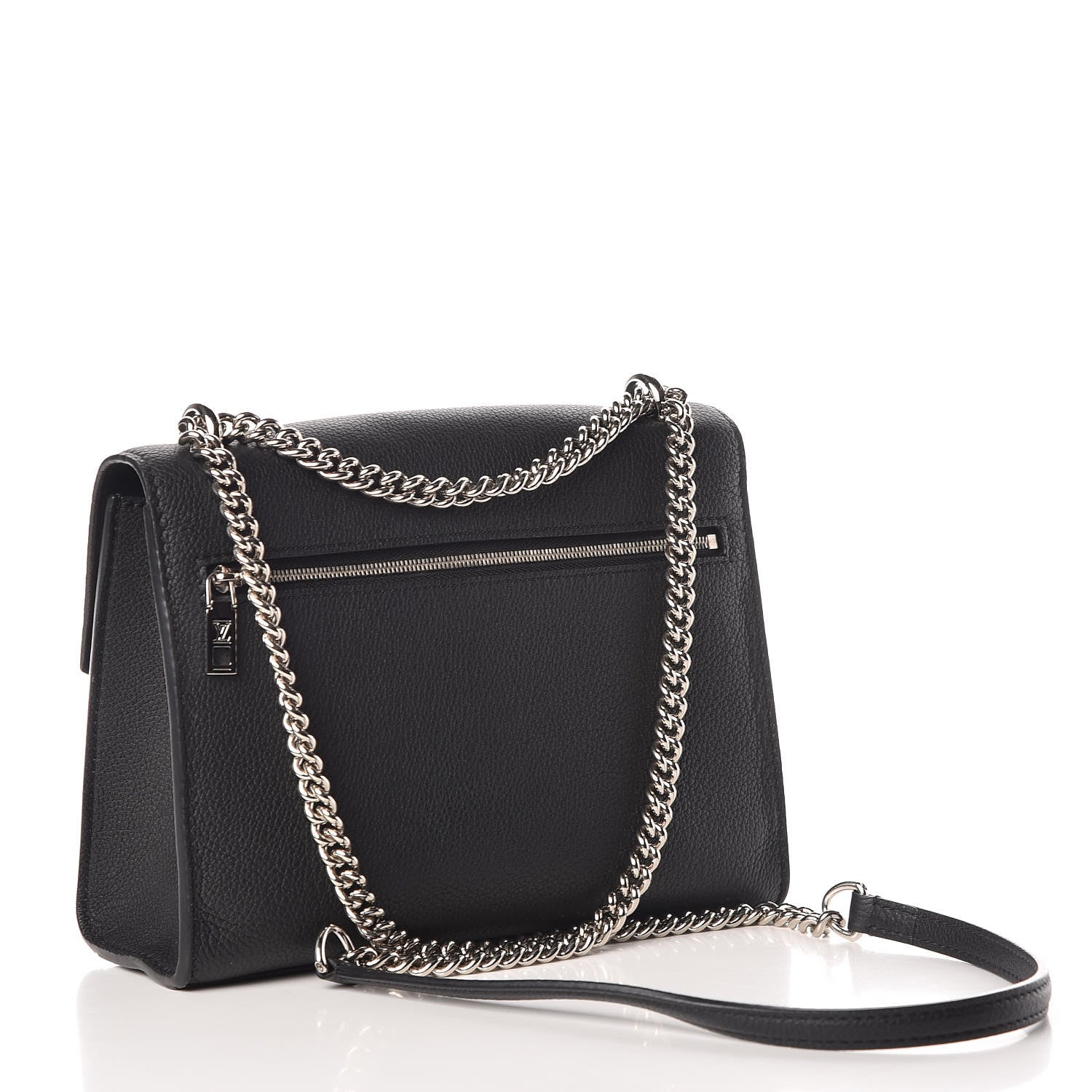 Louis Vuitton Soft Calfskin My Lockme Chain Bag BB Black 3 of 9