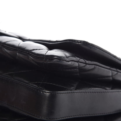 Chanel Lambskin Quilted 3 Accordion Flap Bag Black 13 of 15