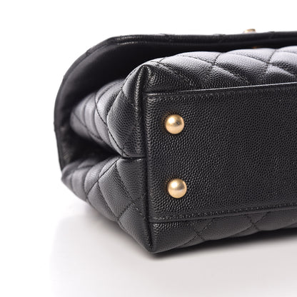 Chanel Caviar Lizard Embossed Quilted Mini Coco Handle Flap Black 9 of 11
