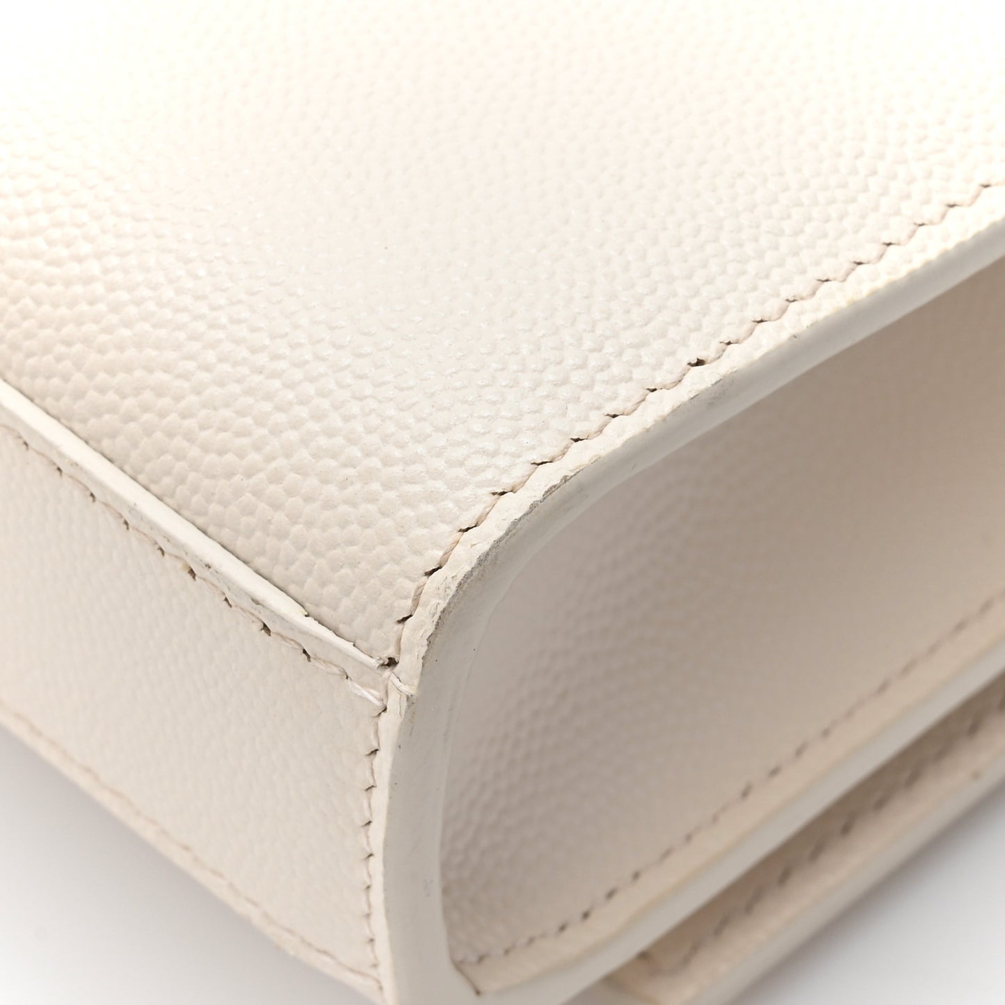 Grain De Poudre Small Monogram Kate Satchel Blanc Vintage