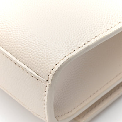 Saint Laurent Grain De Poudre Small Monogram Kate Satchel Blanc Vintage 14 of 17