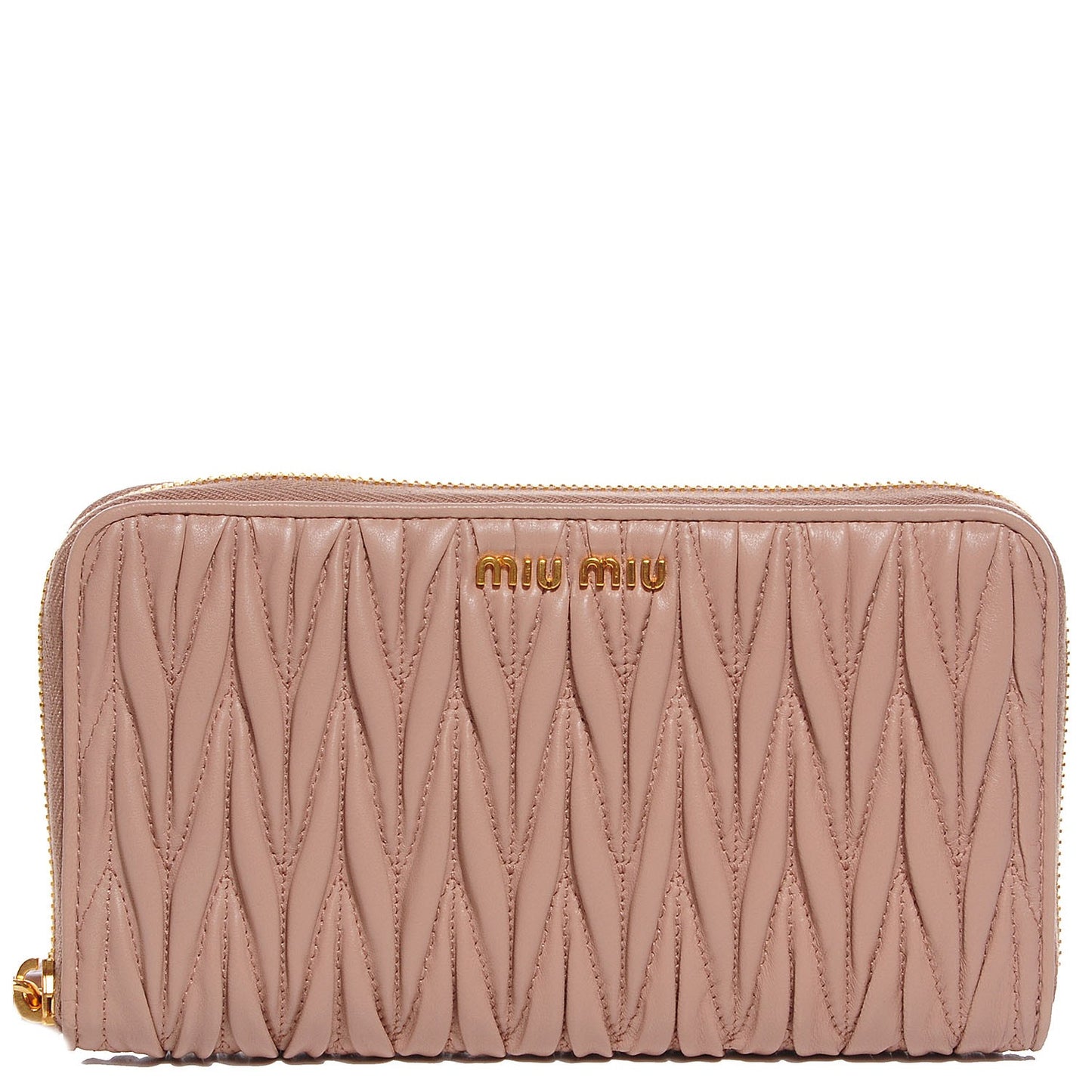 Matelasse Zip Around Wallet Cammeo