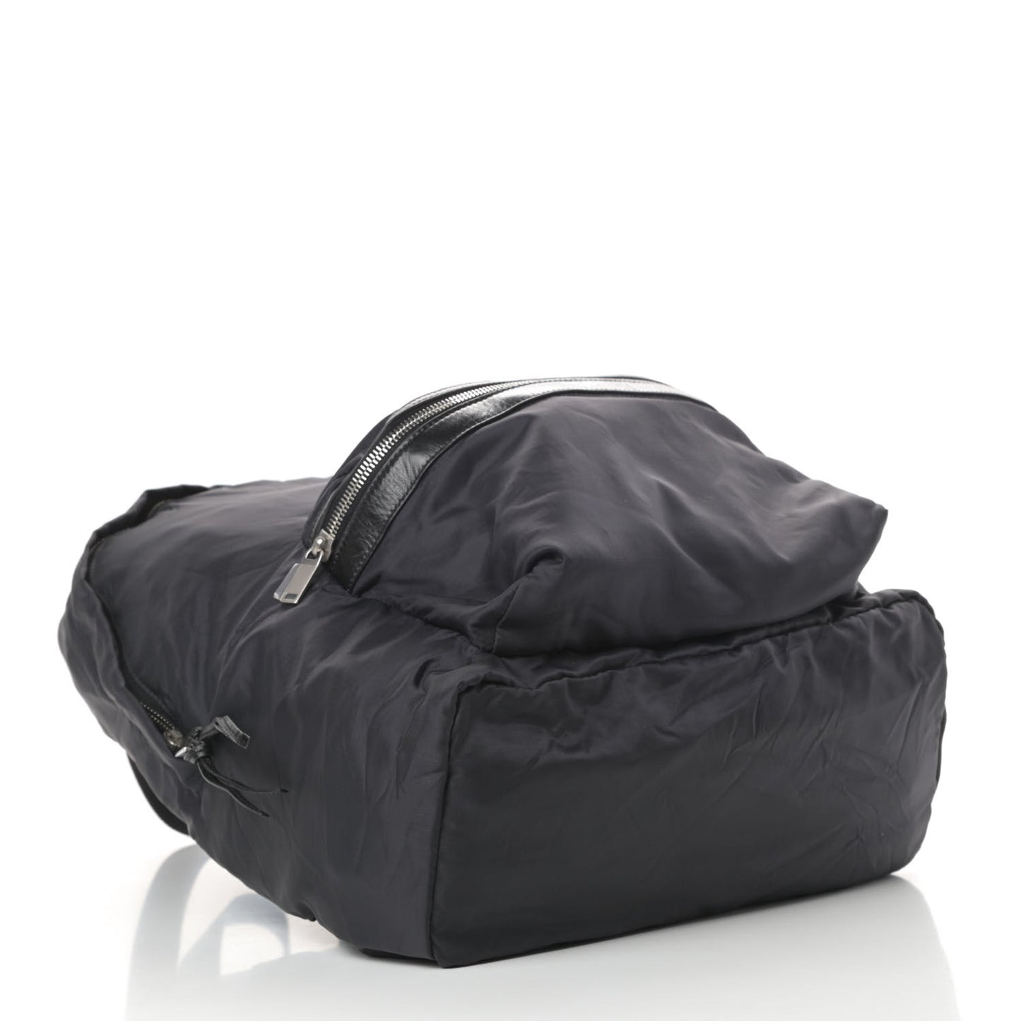 Nylon City Fold Up Backpack Belt Bag Black