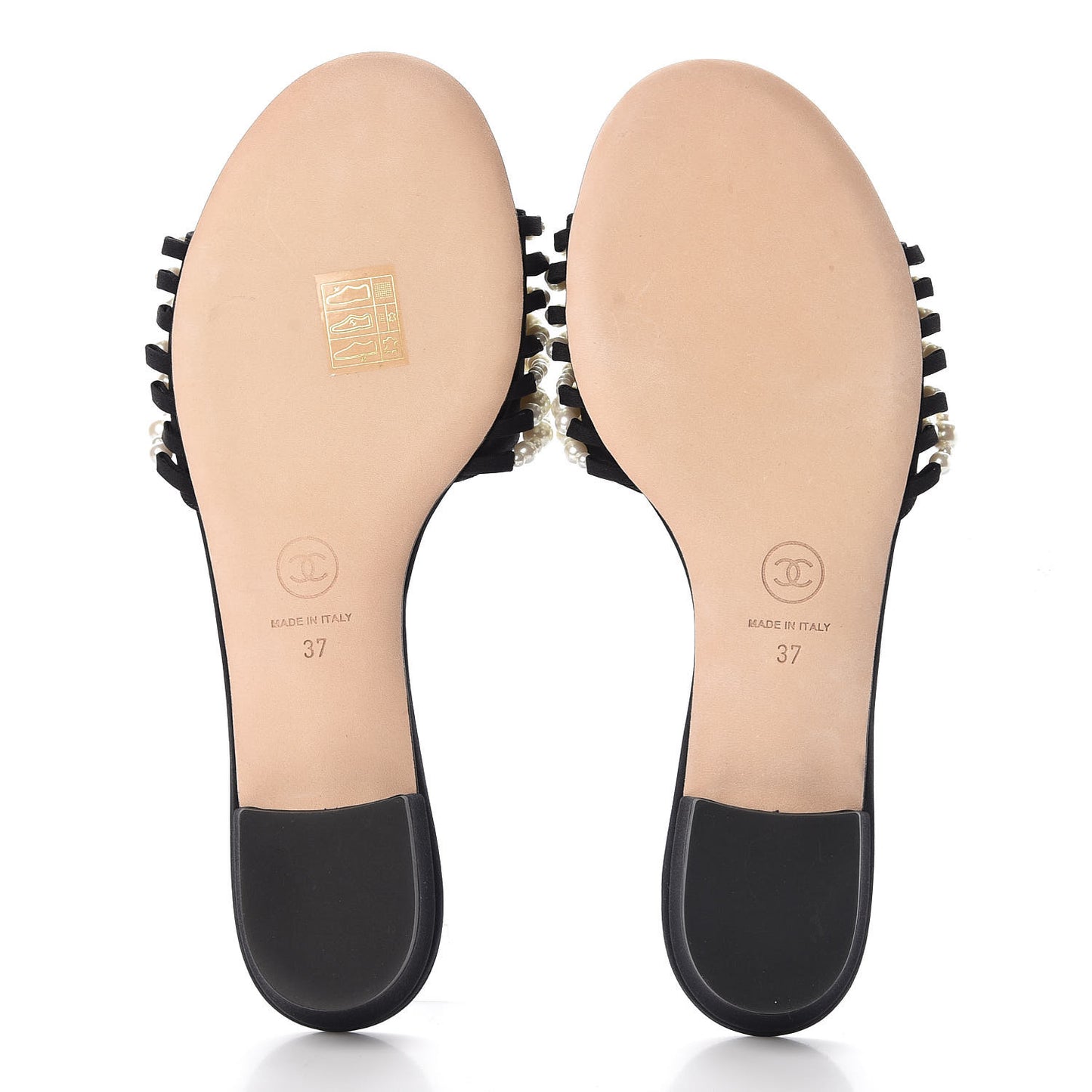 Satin Pearl Mules 37 Black