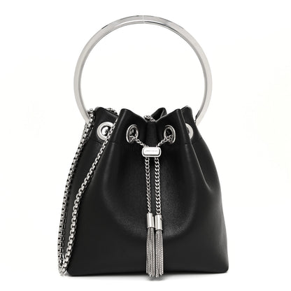 Jimmy Choo Calfskin Bon Bon Bag Bucket Bag Black 1 of 13