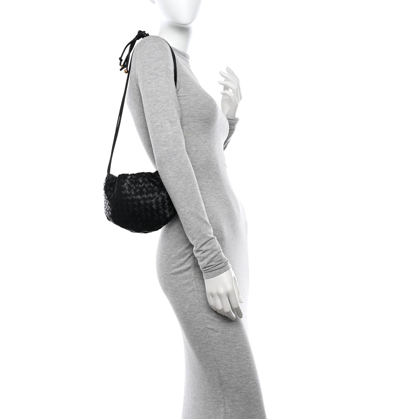 BOTTEGA VENETA Nappa Intrecciato Mini Bulb Black