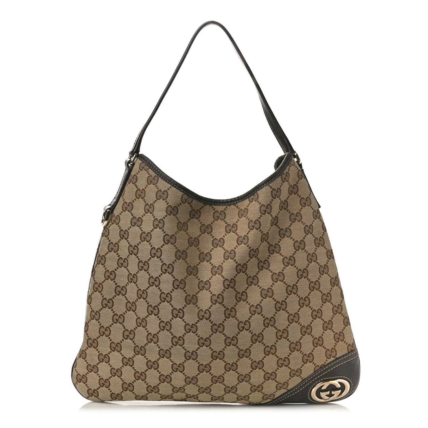 Monogram Medium New Britt Hobo Dark Brown