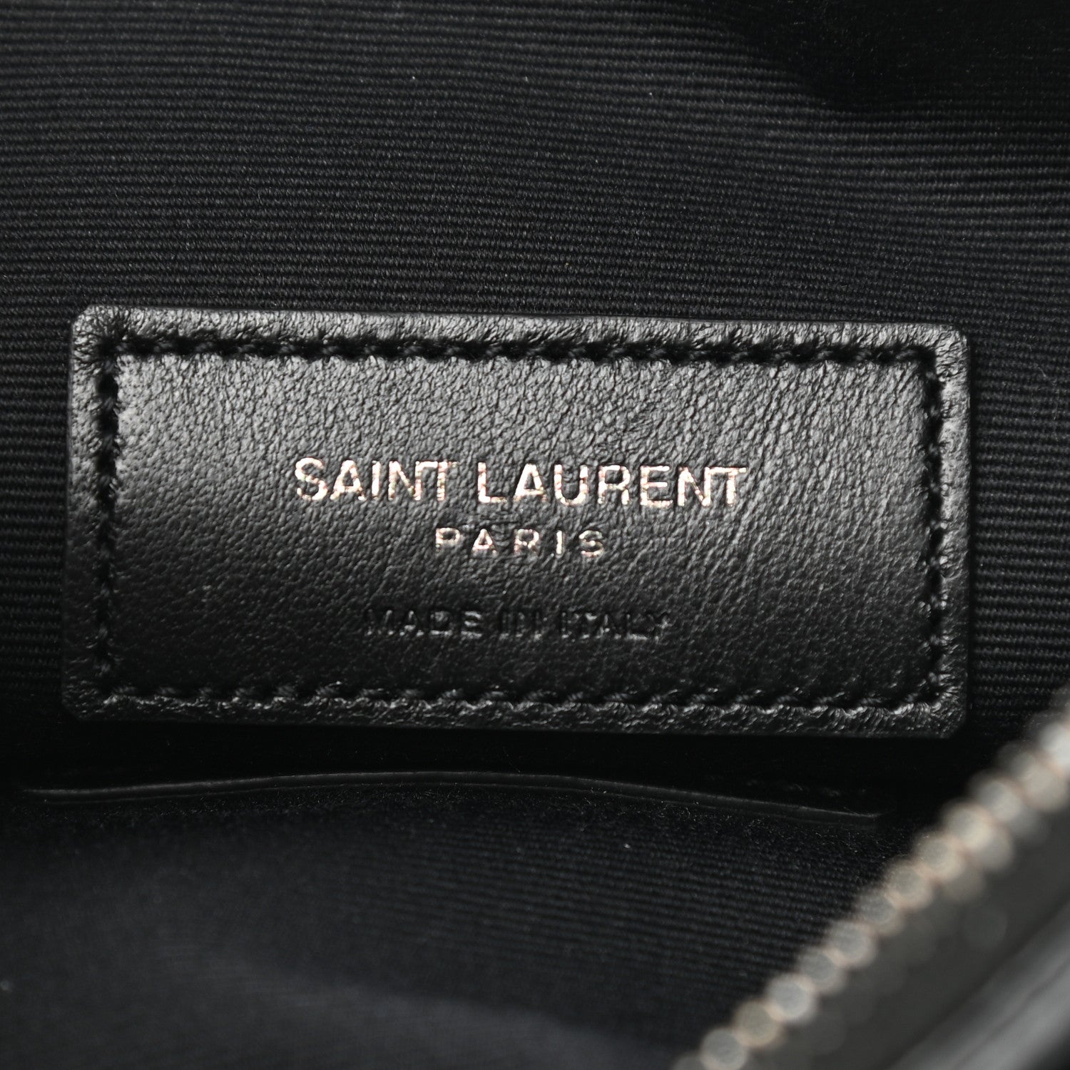 Saint Laurent Crinkled Calfskin Matelasse Monogram Niki Bill Pouch Black 6 of 7