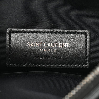 Saint Laurent Crinkled Calfskin Matelasse Monogram Niki Bill Pouch Black 6 of 7