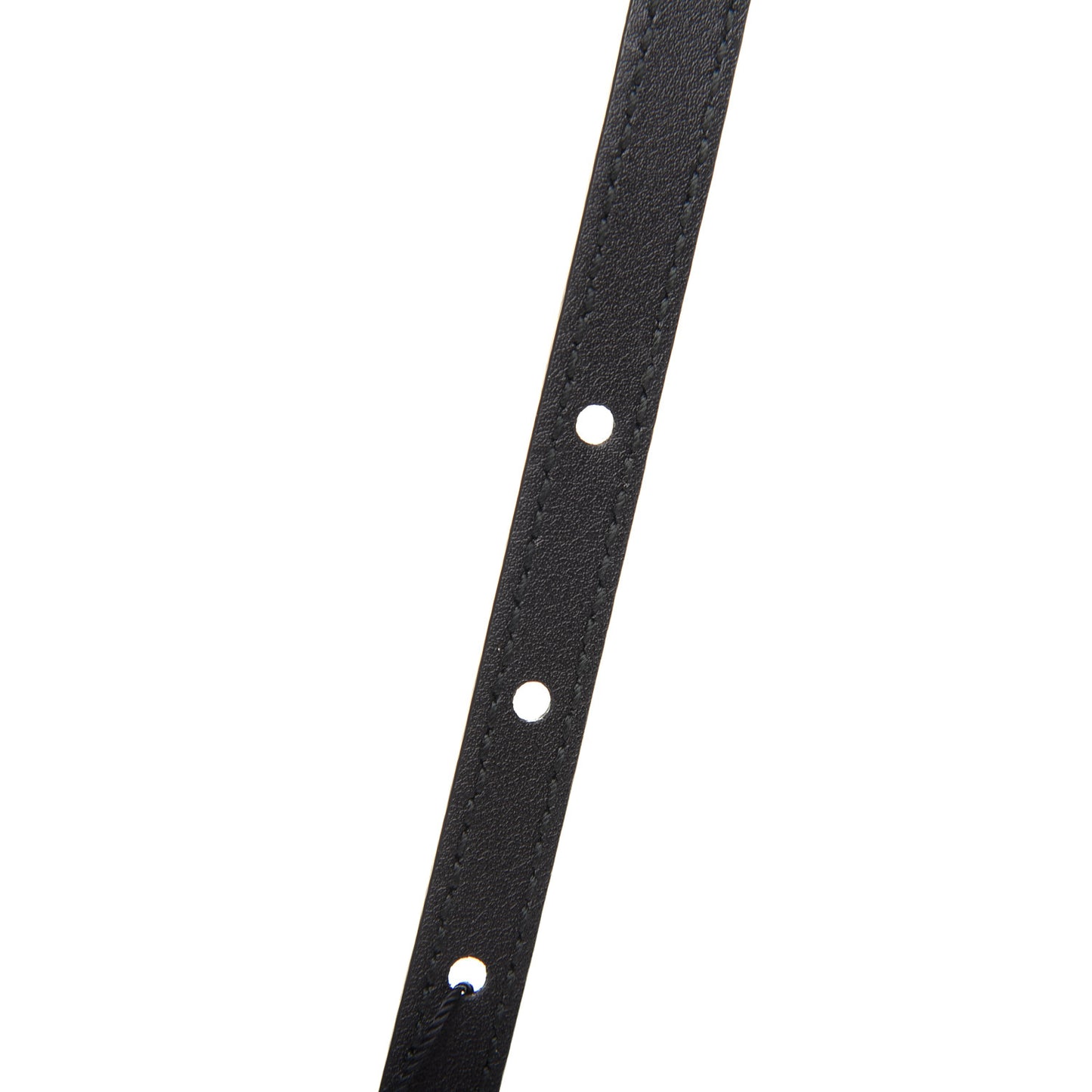 Calfskin Crystal Tiger Head Buckle Thin Belt 85 34 Black