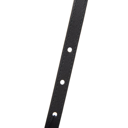 Gucci Calfskin Crystal Tiger Head Buckle Thin Belt 85 34 Black 5 of 5