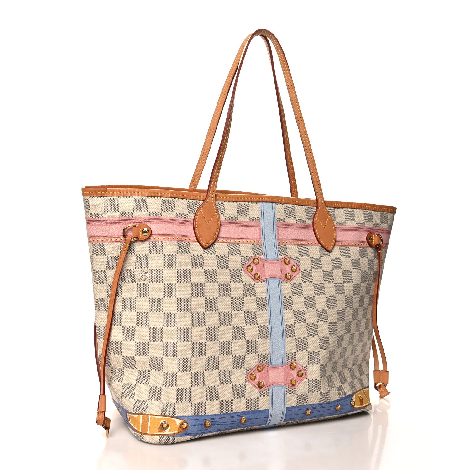 Louis Vuitton Damier Azur Summer Trunks Neo Neverfull MM 4 of 10