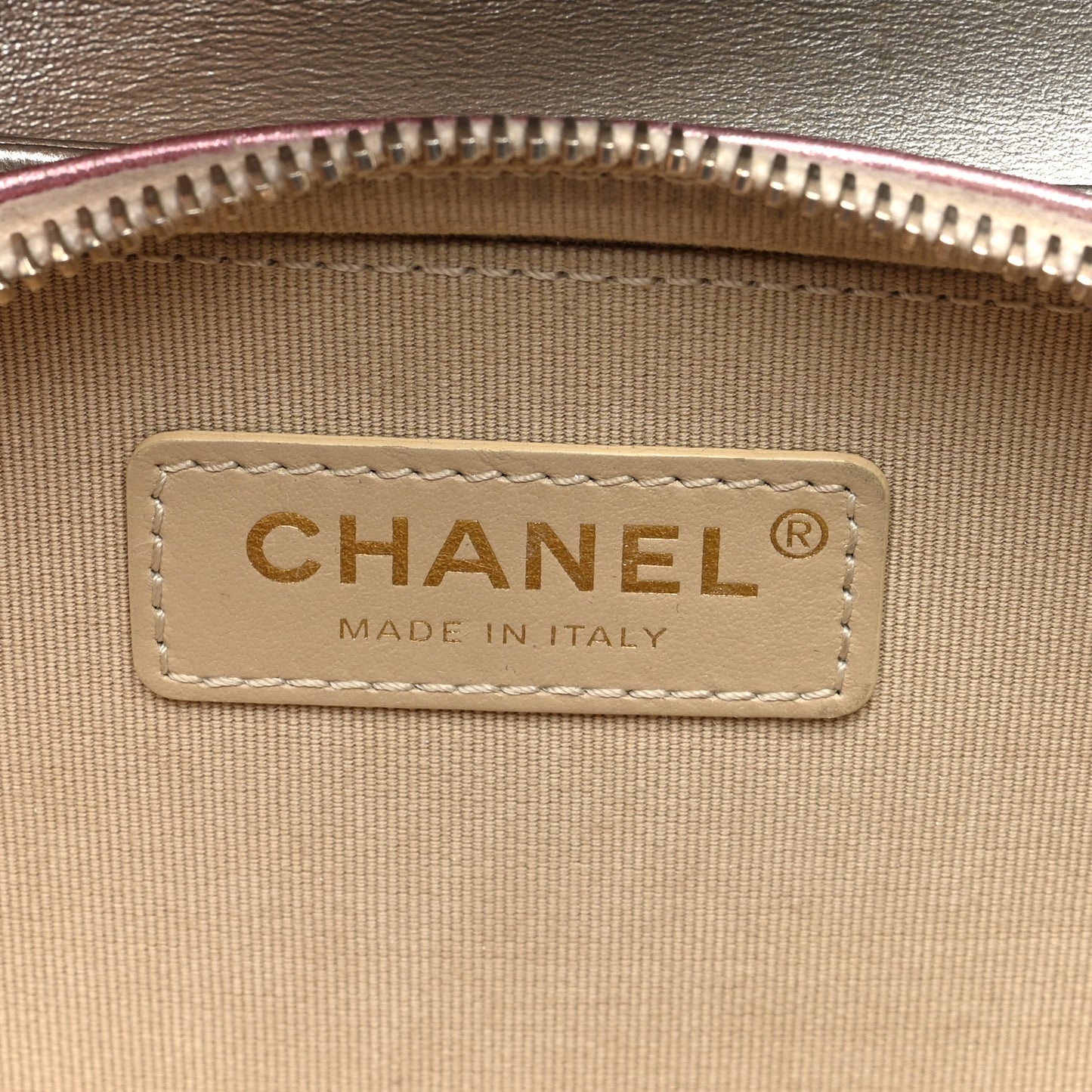 Metallic Lambskin Like A Wallet Flap Golden Pink