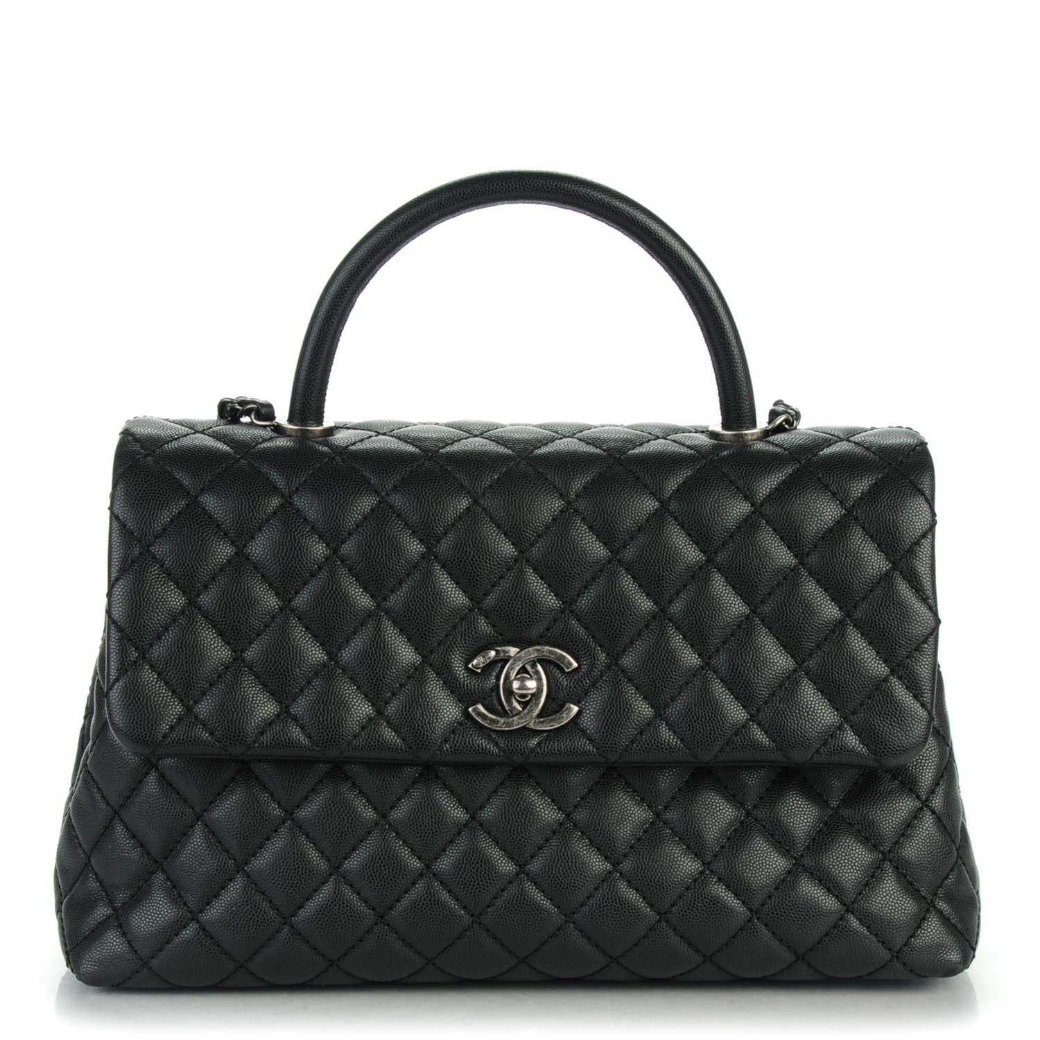 Chanel Caviar Quilted Medium Coco Handle Flap Black 1 of 7