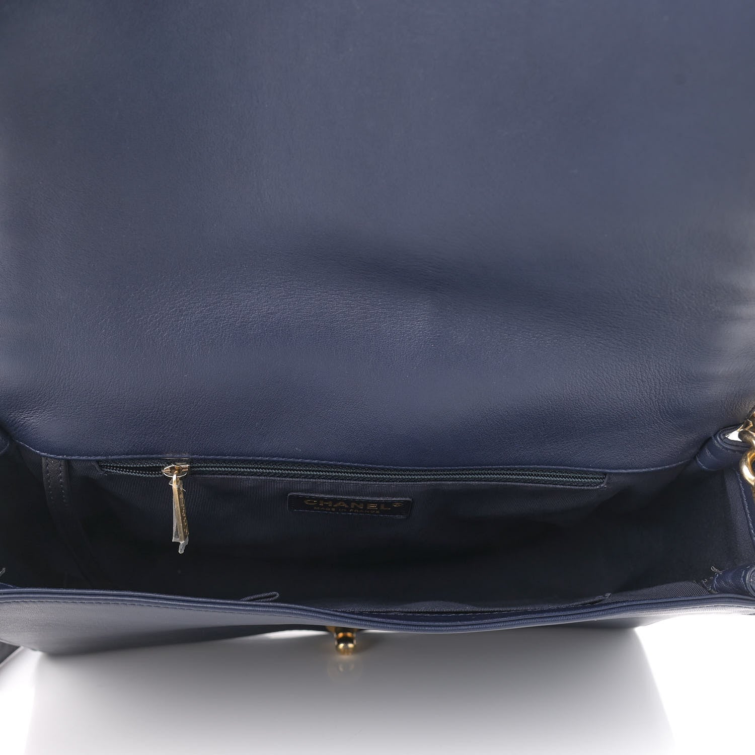Chanel Braided Sheepskin New Medium Boy Flap Navy 5 of 13