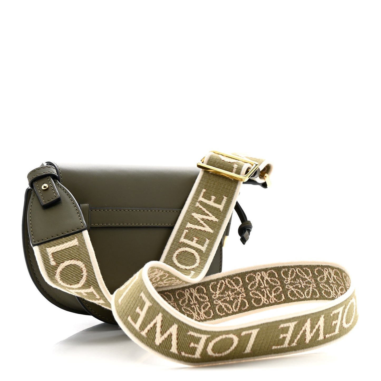 Calfskin Jacquard Mini Gate Dual Bag Autumn Green
