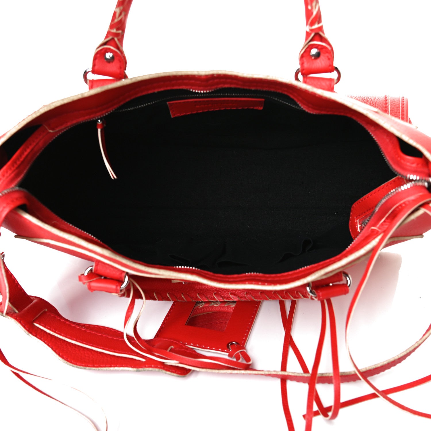 Balenciaga Supple Grained Calfskin Classic Silver Hardware Highlight City Rouge Fraise 9 of 13